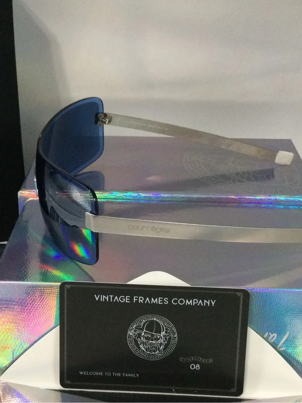 Courrèges Paris Rimless Blue Sunglasses